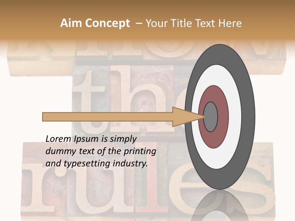 The Words Know The Rules Written In Wood Type PowerPoint Template