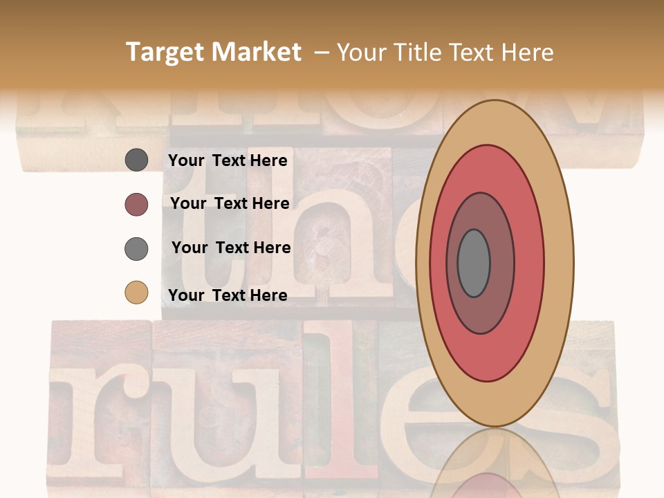 The Words Know The Rules Written In Wood Type PowerPoint Template