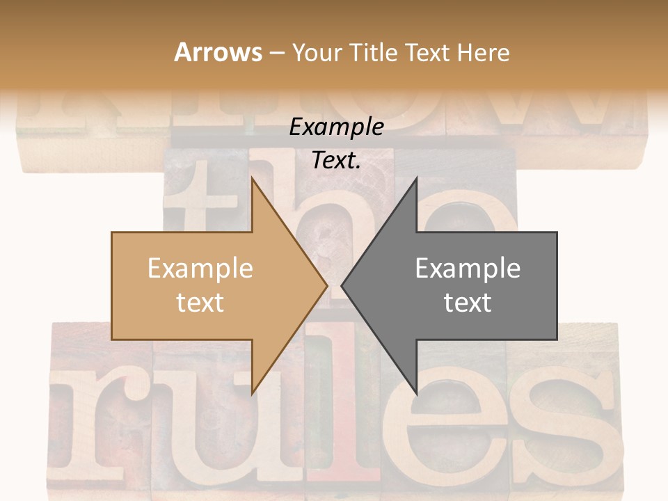The Words Know The Rules Written In Wood Type PowerPoint Template
