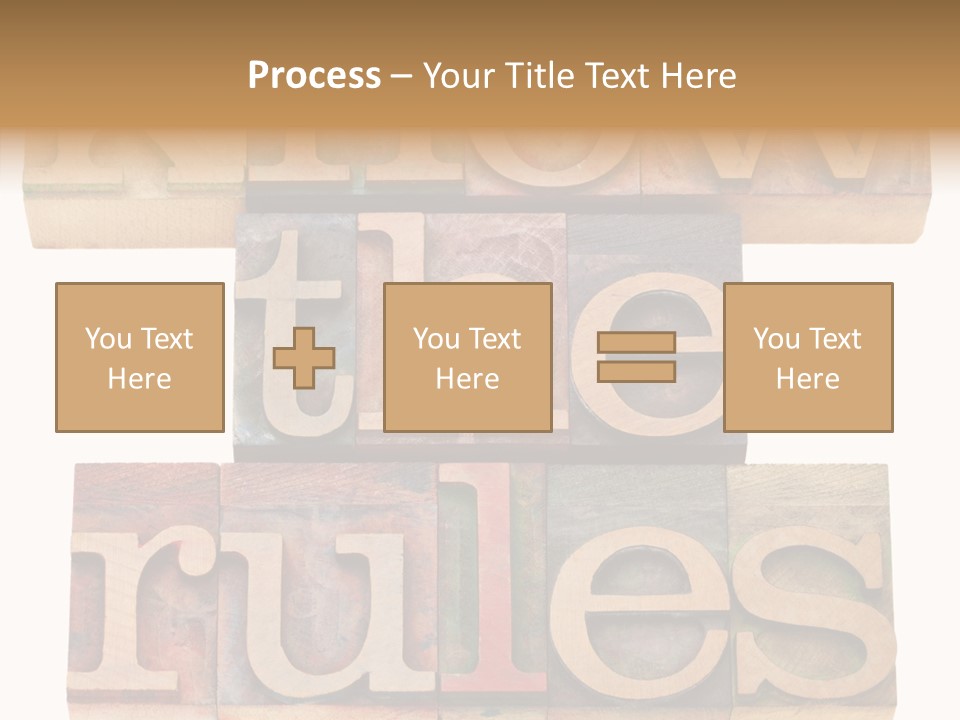 The Words Know The Rules Written In Wood Type PowerPoint Template