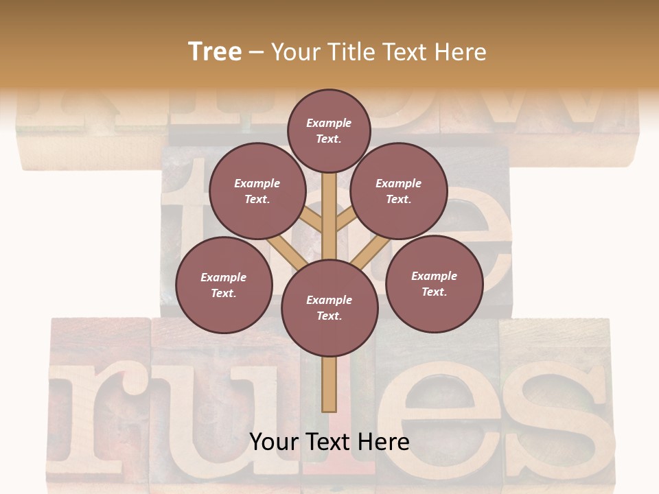 The Words Know The Rules Written In Wood Type PowerPoint Template