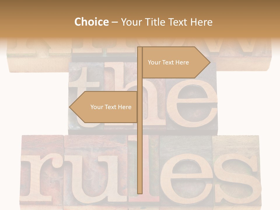 The Words Know The Rules Written In Wood Type PowerPoint Template