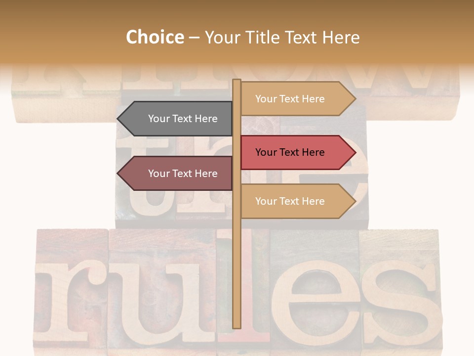 The Words Know The Rules Written In Wood Type PowerPoint Template