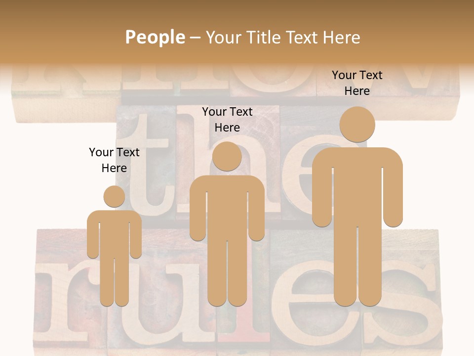 The Words Know The Rules Written In Wood Type PowerPoint Template