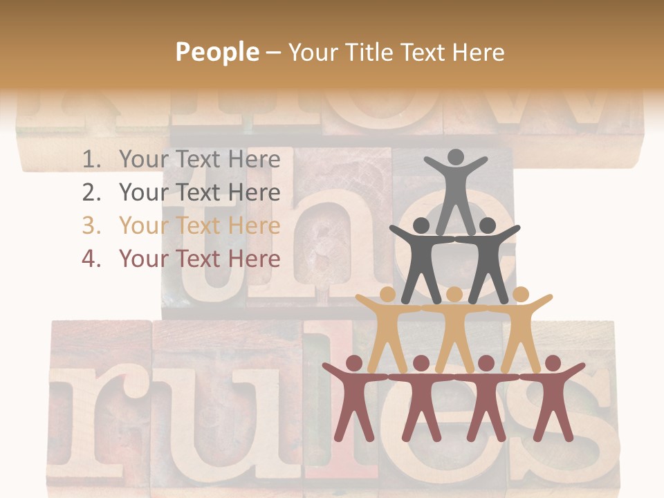 The Words Know The Rules Written In Wood Type PowerPoint Template
