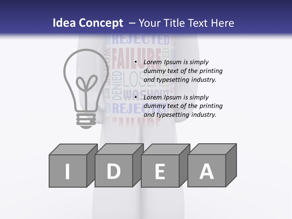 Alone Rejection Unacceptable PowerPoint Template