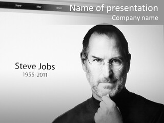 Jobs Mac Died PowerPoint Template