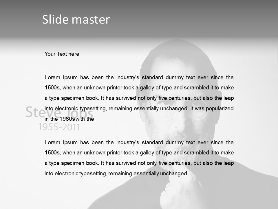 Jobs Mac Died PowerPoint Template