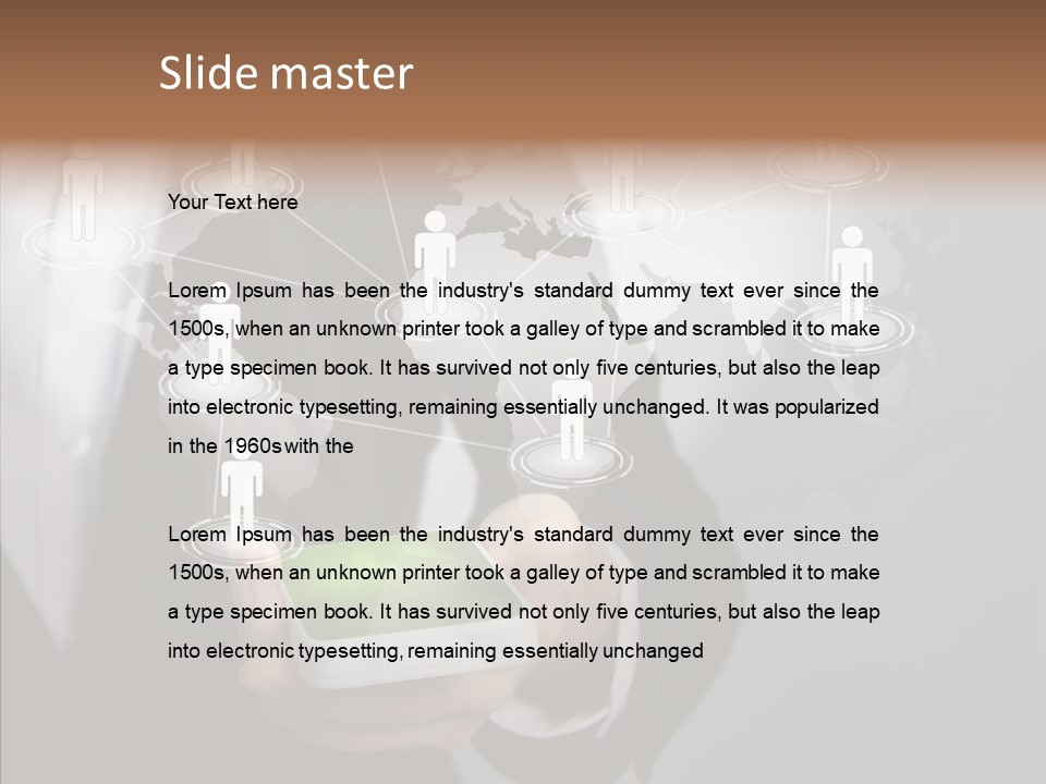 People Phone Notebook PowerPoint Template