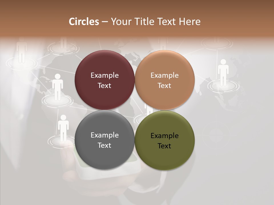 People Phone Notebook PowerPoint Template