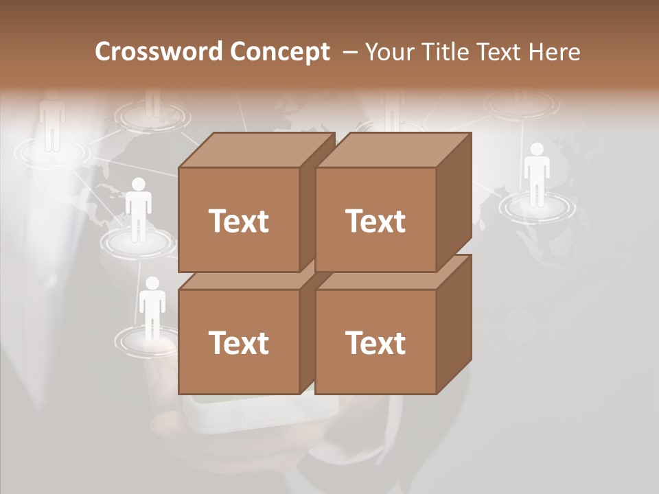 People Phone Notebook PowerPoint Template