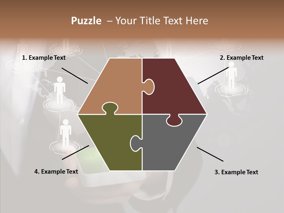 People Phone Notebook PowerPoint Template