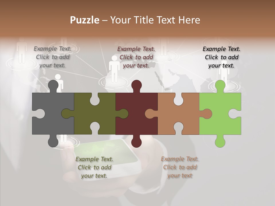 People Phone Notebook PowerPoint Template