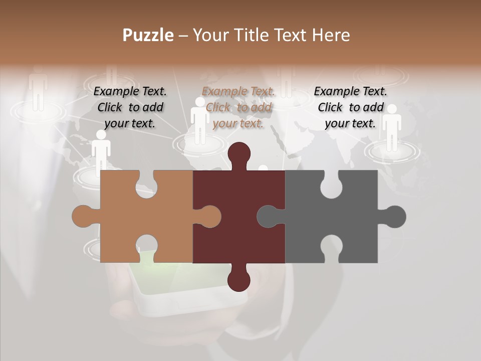 People Phone Notebook PowerPoint Template