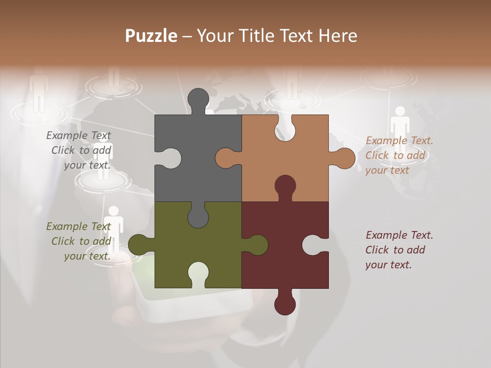 People Phone Notebook PowerPoint Template