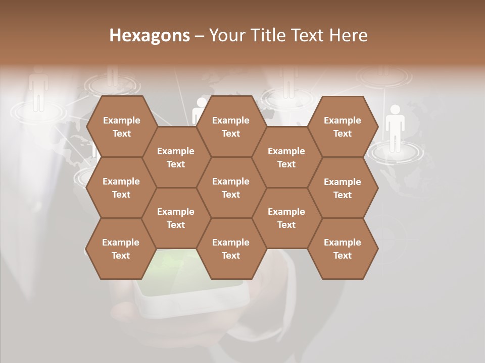 People Phone Notebook PowerPoint Template