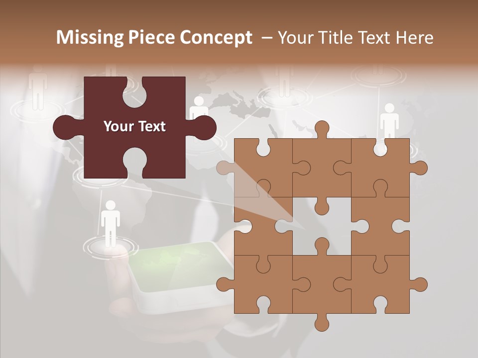 People Phone Notebook PowerPoint Template