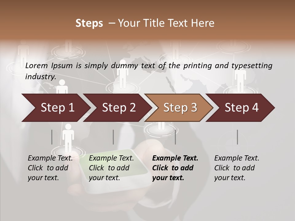 People Phone Notebook PowerPoint Template