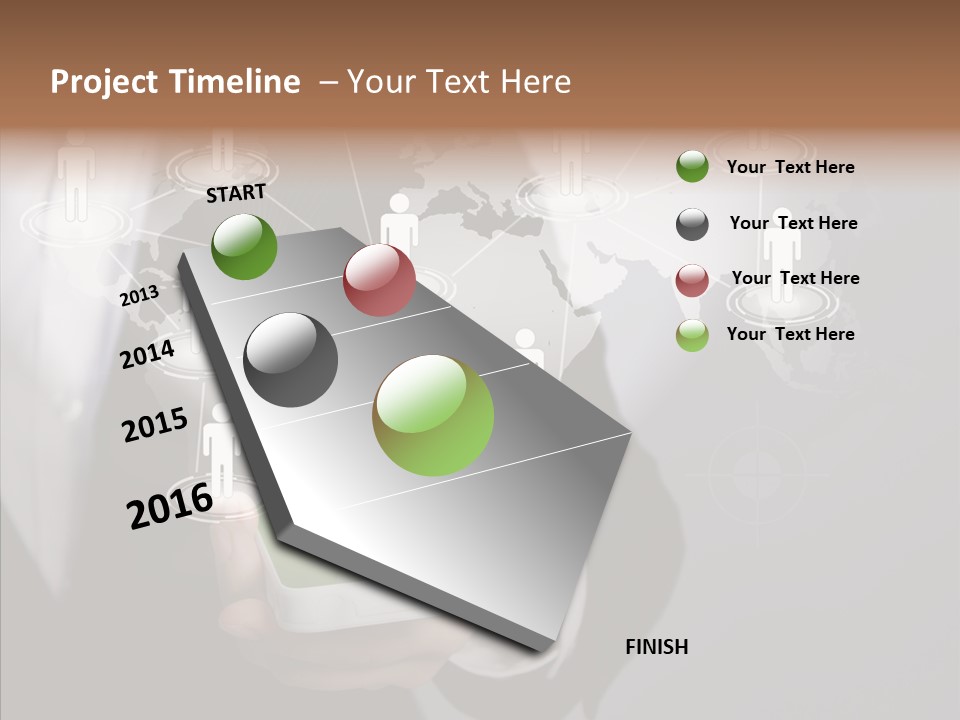 People Phone Notebook PowerPoint Template