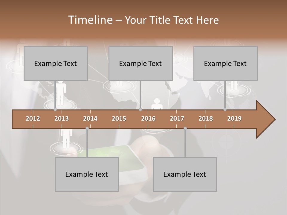 People Phone Notebook PowerPoint Template