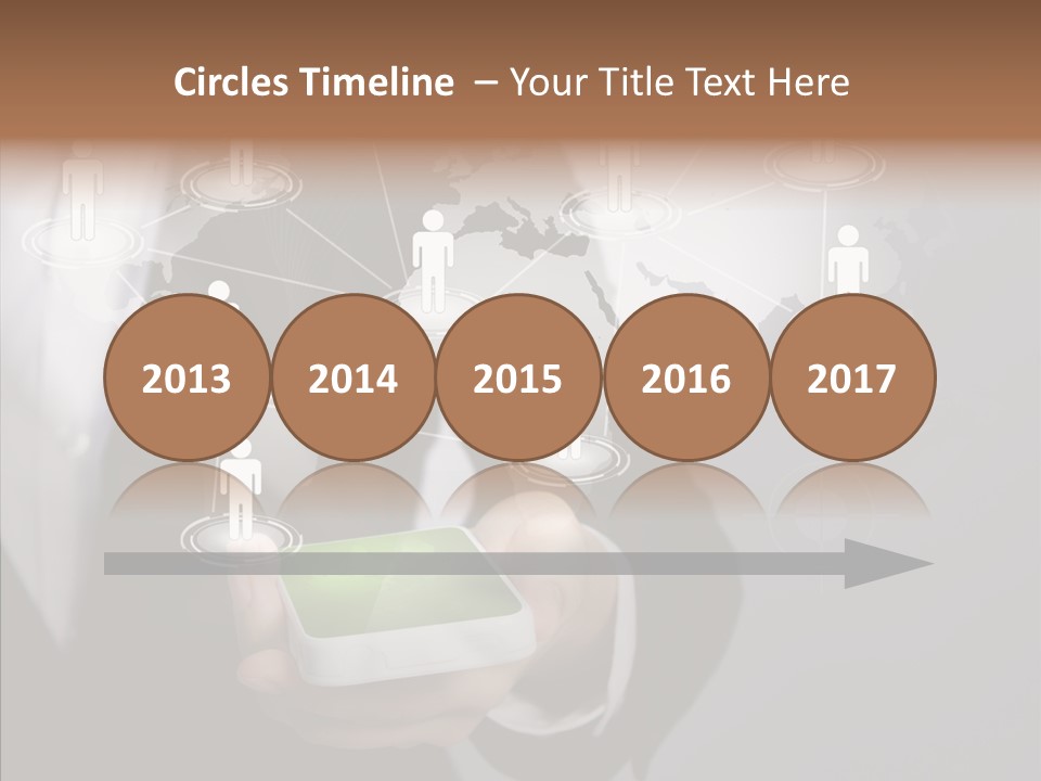 People Phone Notebook PowerPoint Template