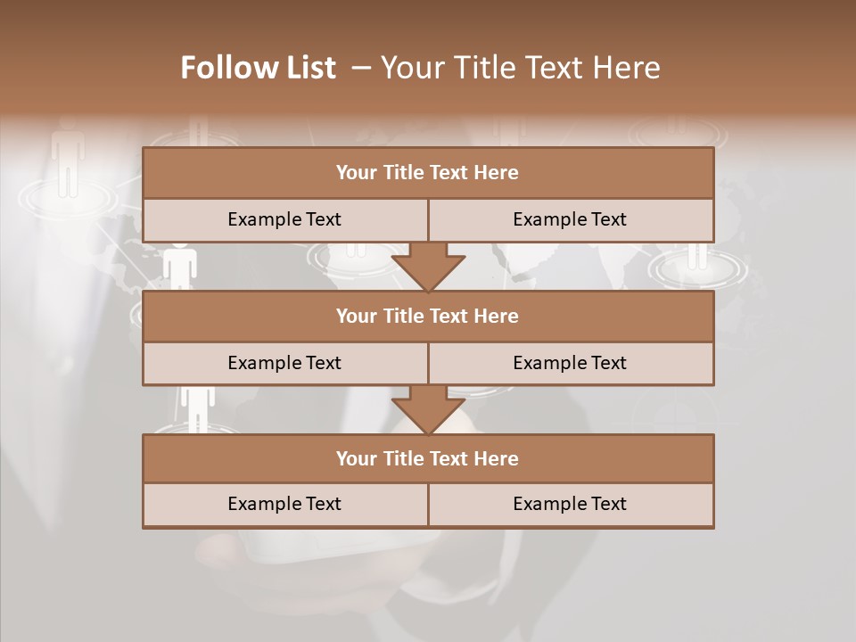 People Phone Notebook PowerPoint Template
