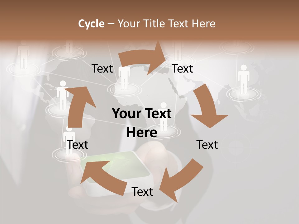 People Phone Notebook PowerPoint Template