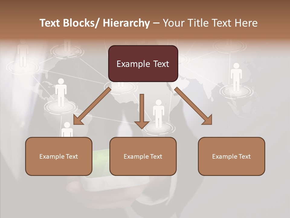People Phone Notebook PowerPoint Template