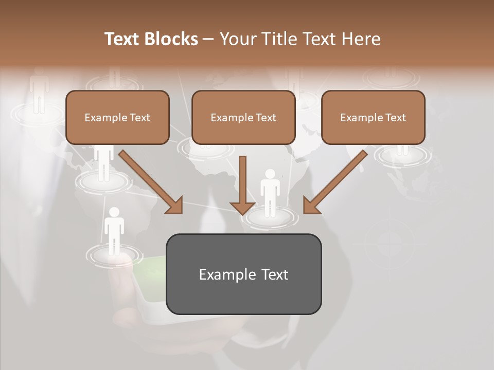 People Phone Notebook PowerPoint Template