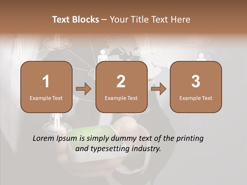 People Phone Notebook PowerPoint Template