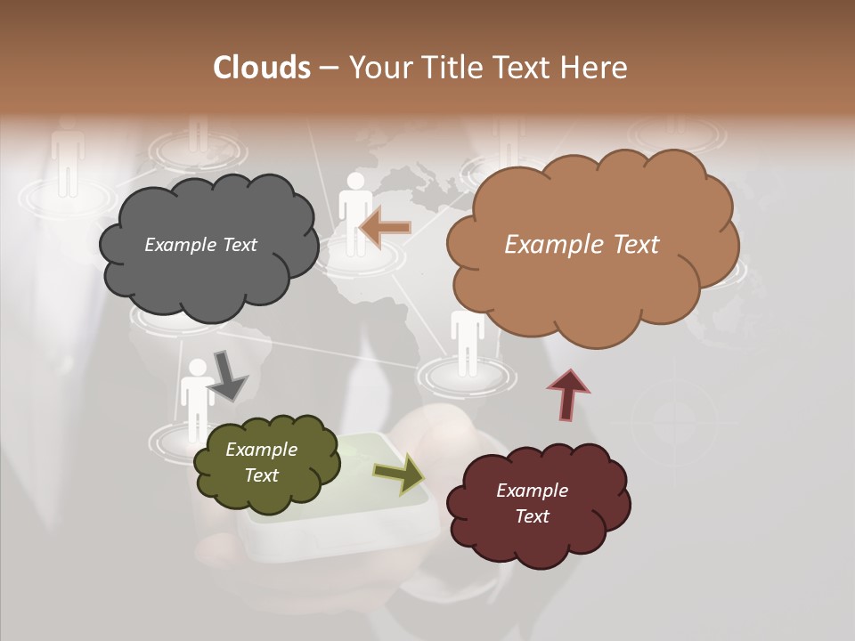 People Phone Notebook PowerPoint Template