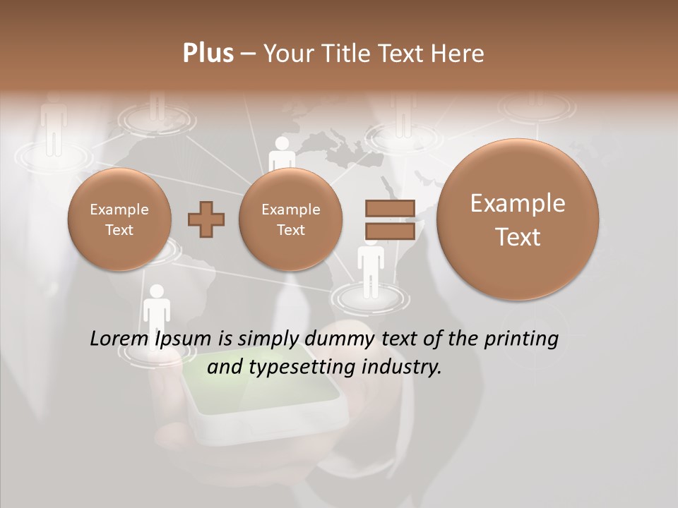 People Phone Notebook PowerPoint Template