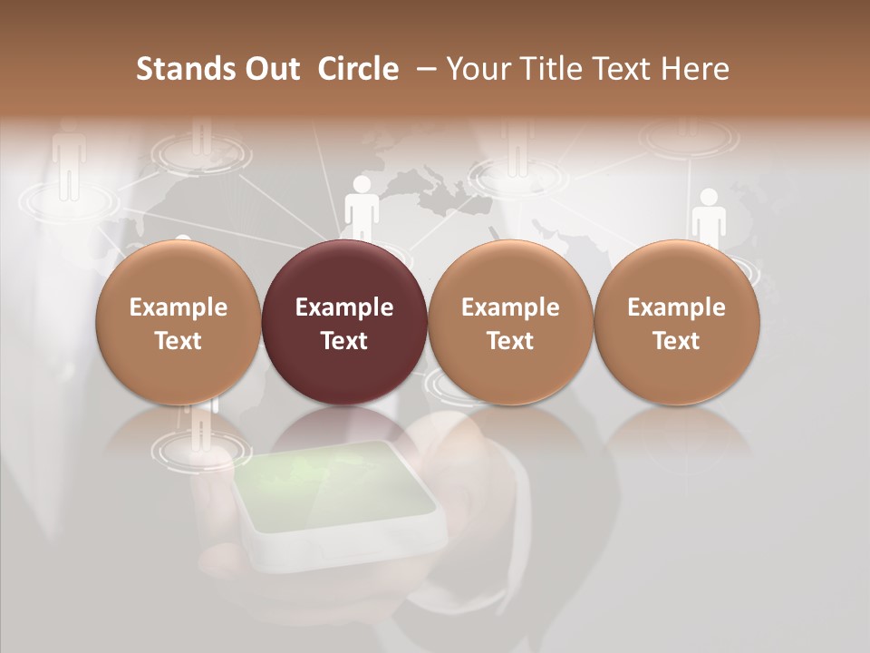 People Phone Notebook PowerPoint Template