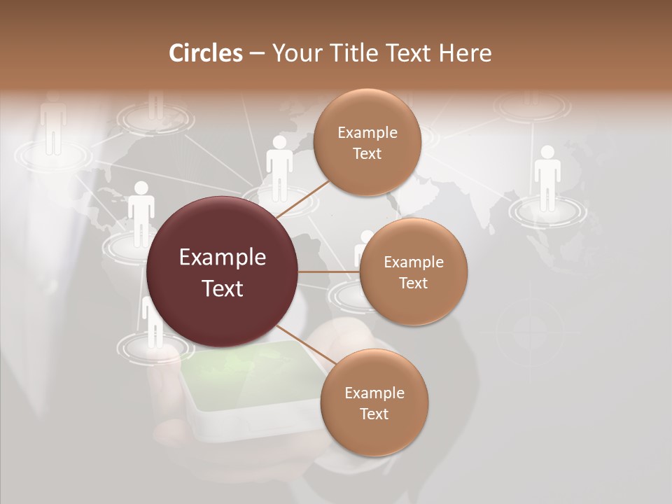 People Phone Notebook PowerPoint Template