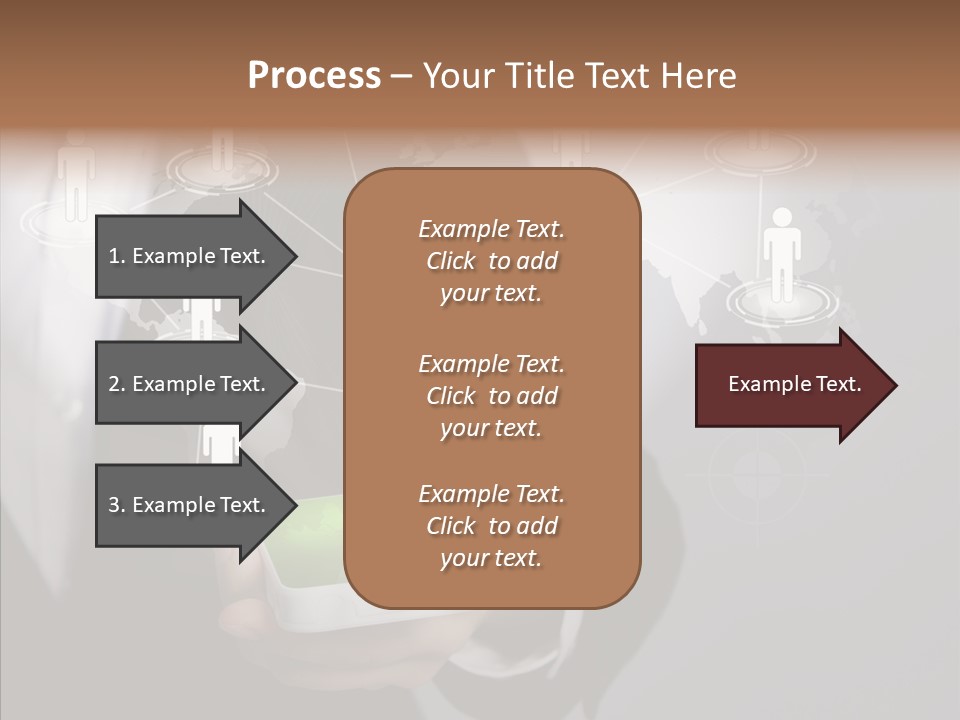 People Phone Notebook PowerPoint Template
