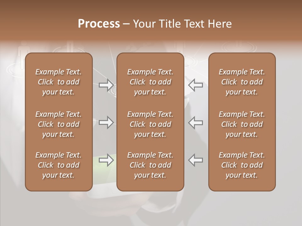 People Phone Notebook PowerPoint Template
