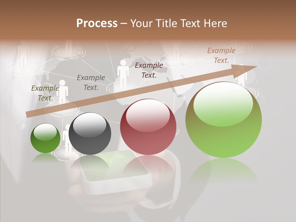 People Phone Notebook PowerPoint Template