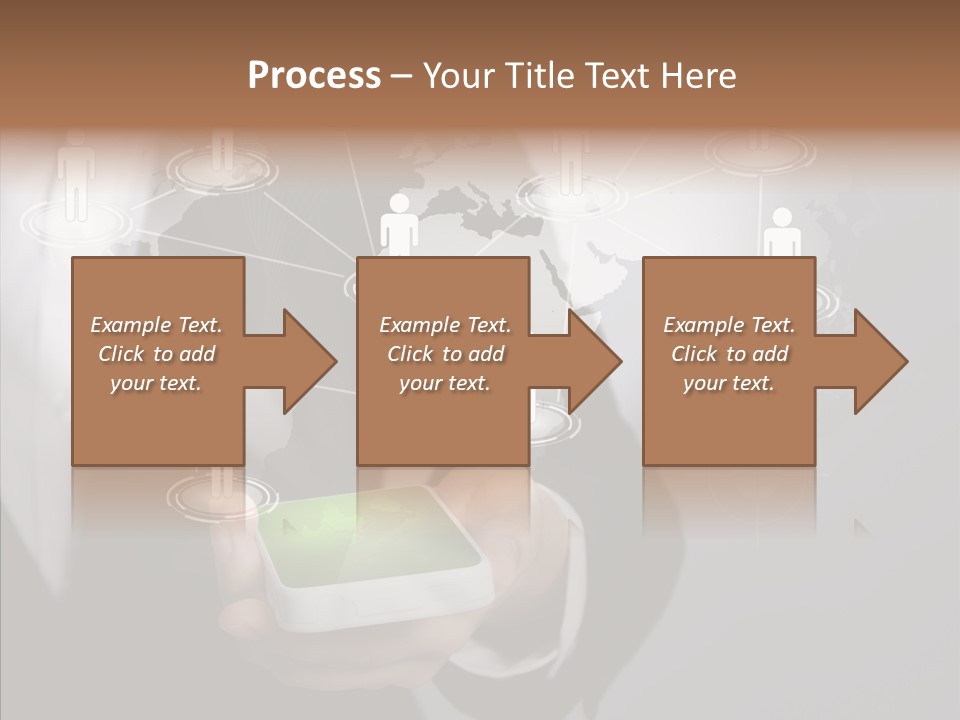 People Phone Notebook PowerPoint Template