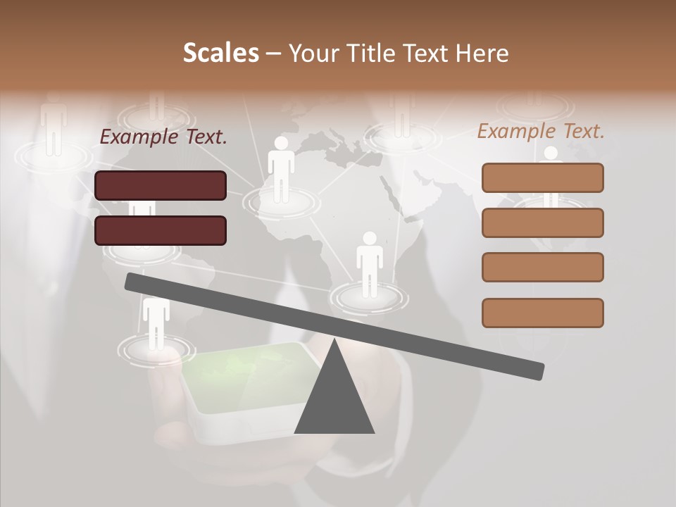 People Phone Notebook PowerPoint Template