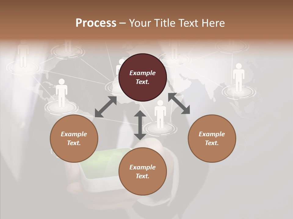 People Phone Notebook PowerPoint Template