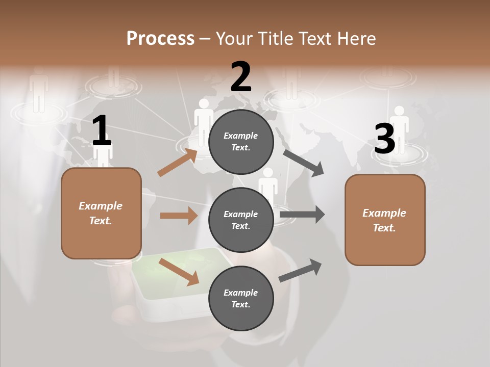People Phone Notebook PowerPoint Template