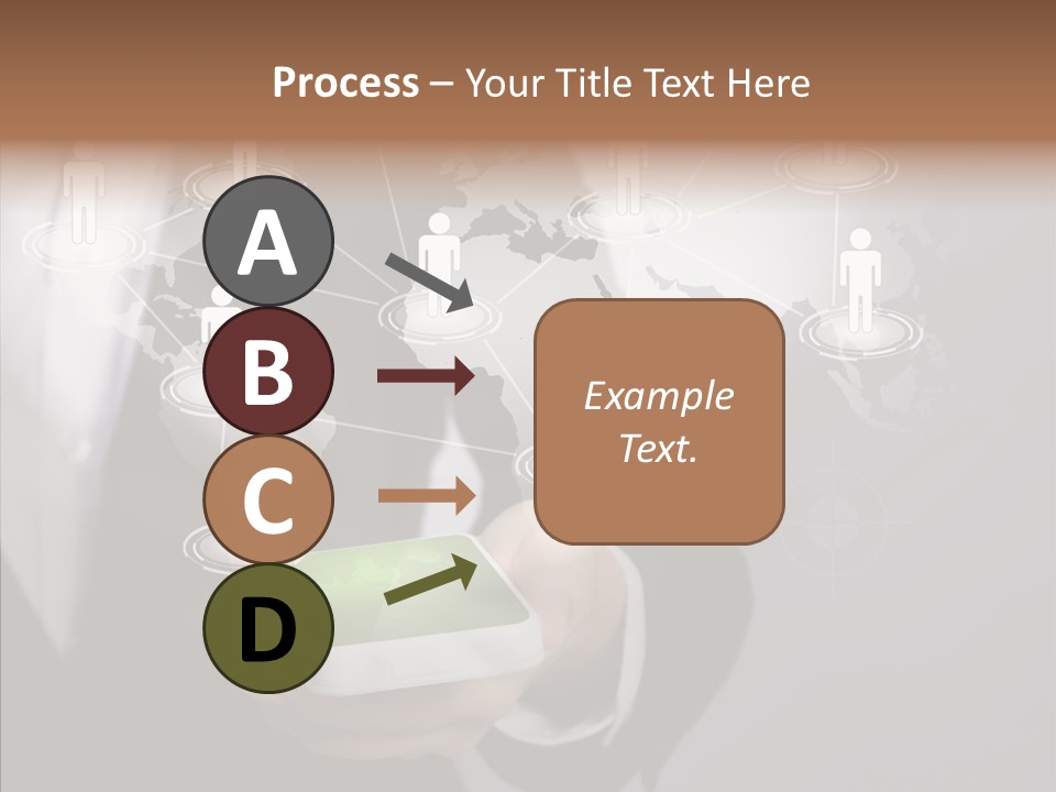 People Phone Notebook PowerPoint Template