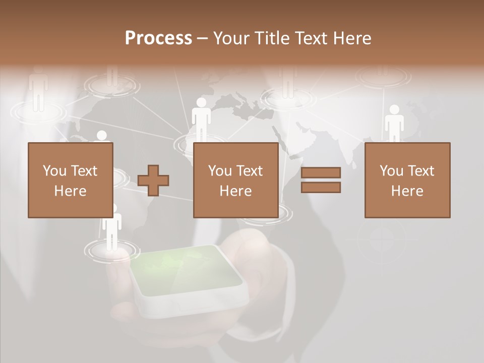 People Phone Notebook PowerPoint Template