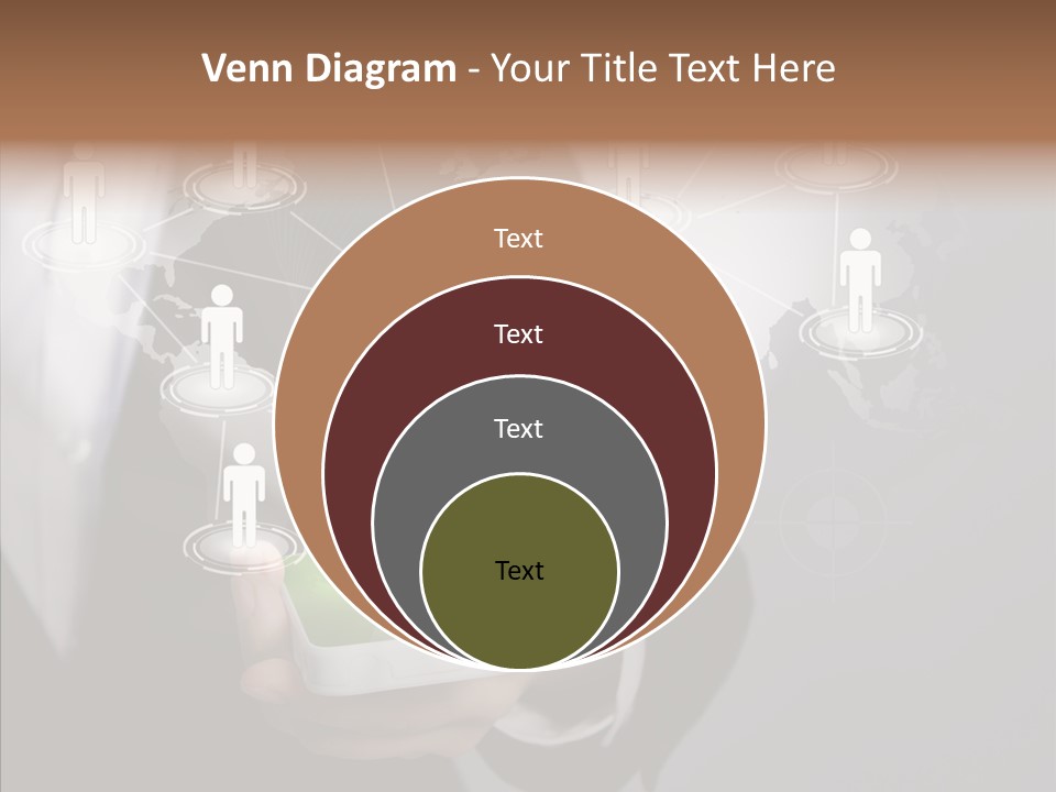 People Phone Notebook PowerPoint Template