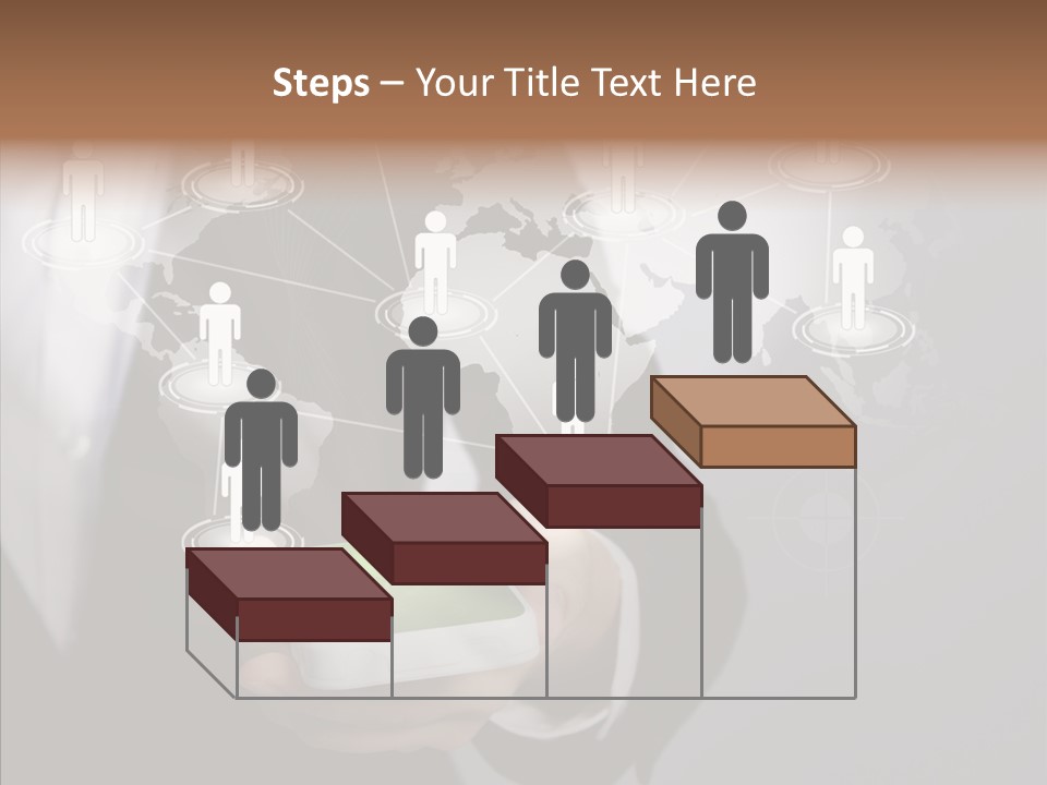 People Phone Notebook PowerPoint Template