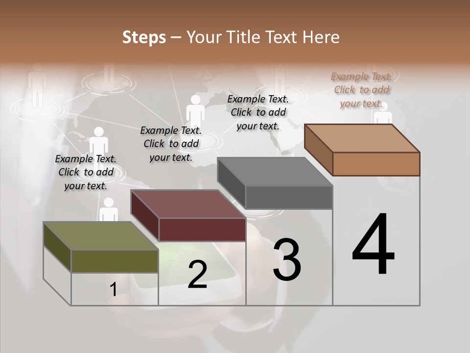 People Phone Notebook PowerPoint Template