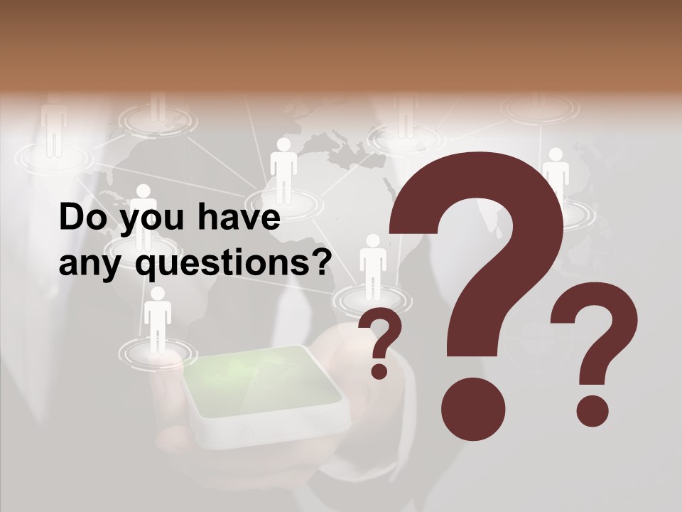 People Phone Notebook PowerPoint Template