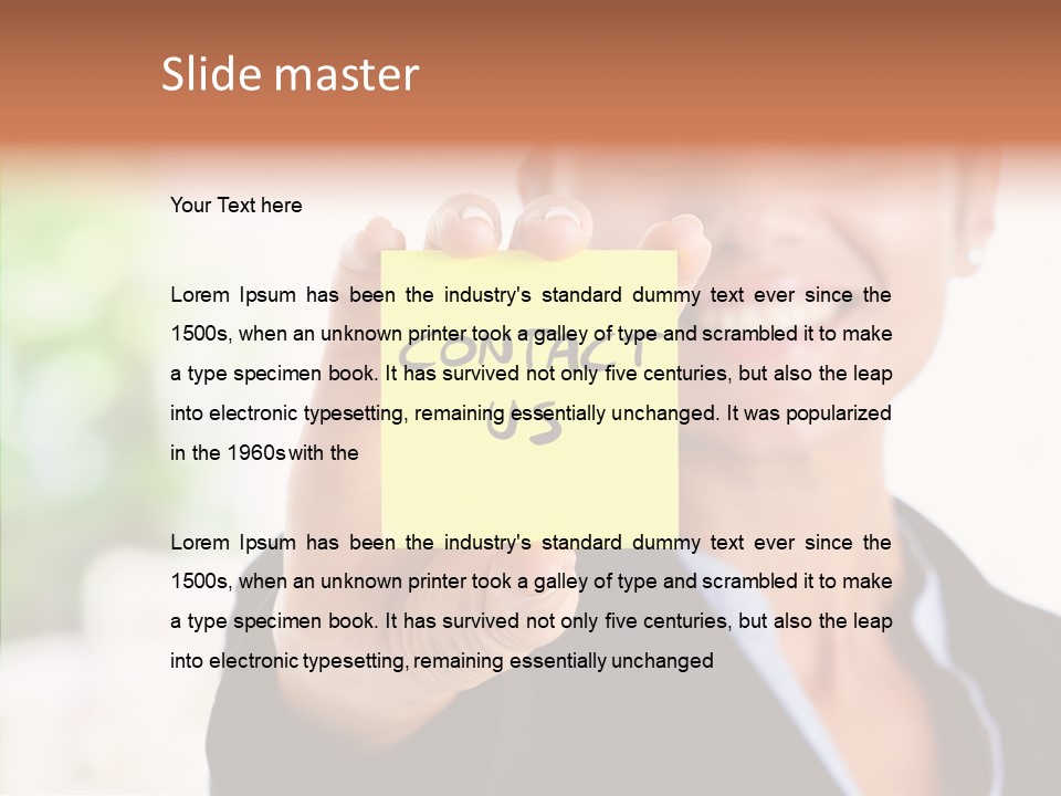Management Man Positive PowerPoint Template