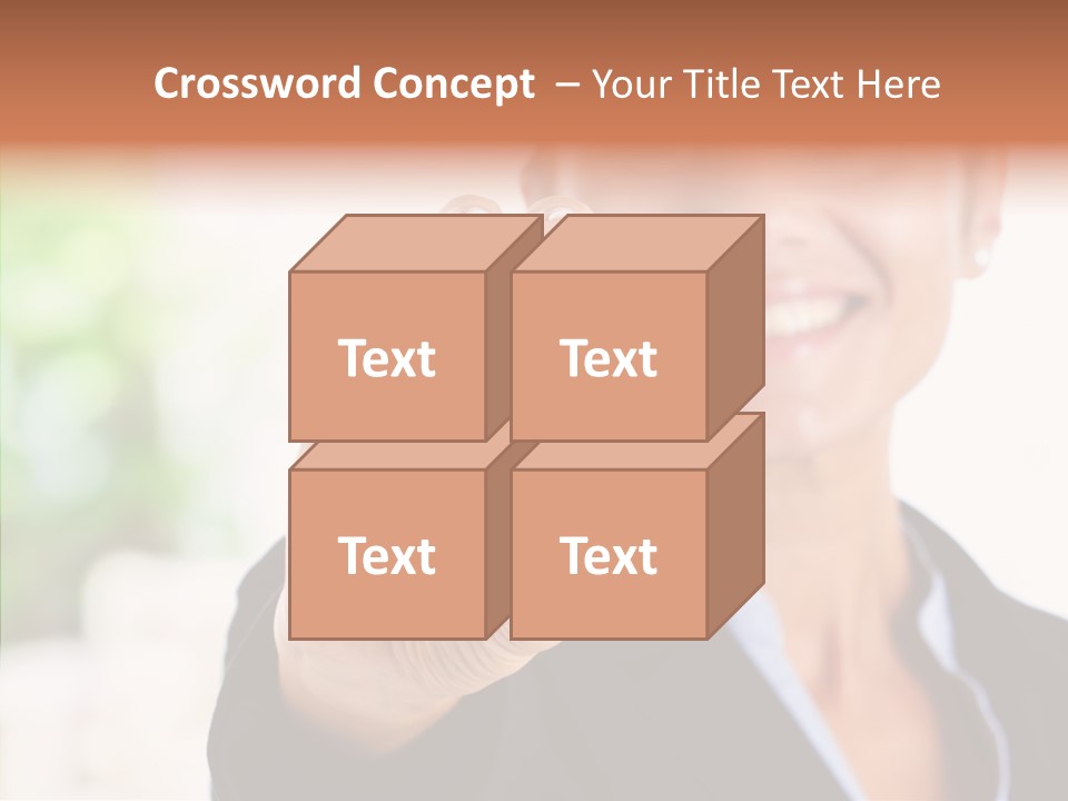 Management Man Positive PowerPoint Template