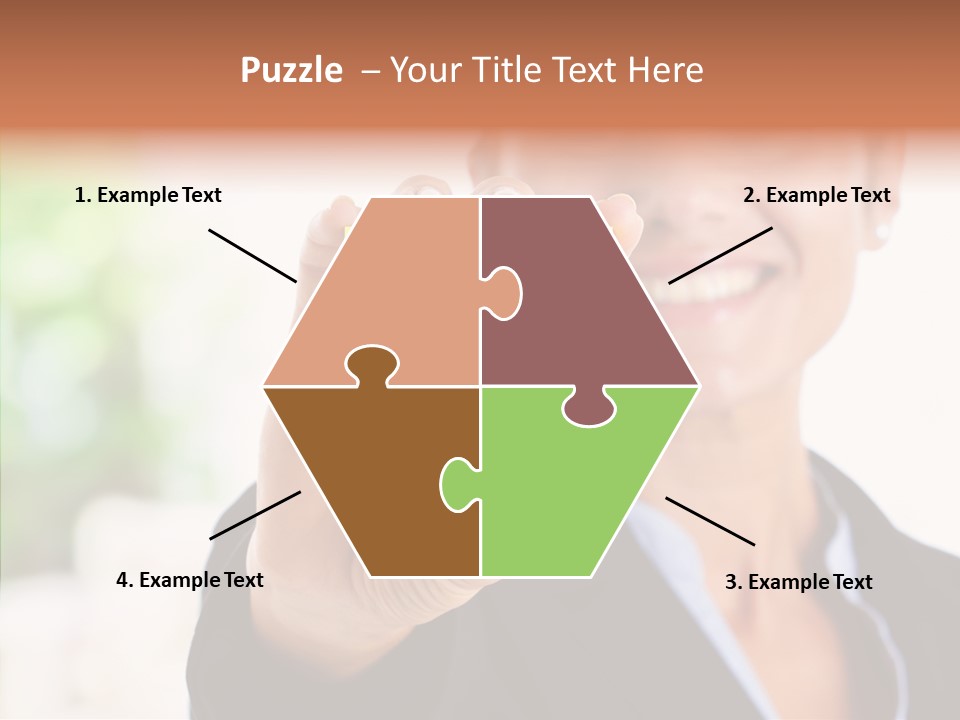 Management Man Positive PowerPoint Template